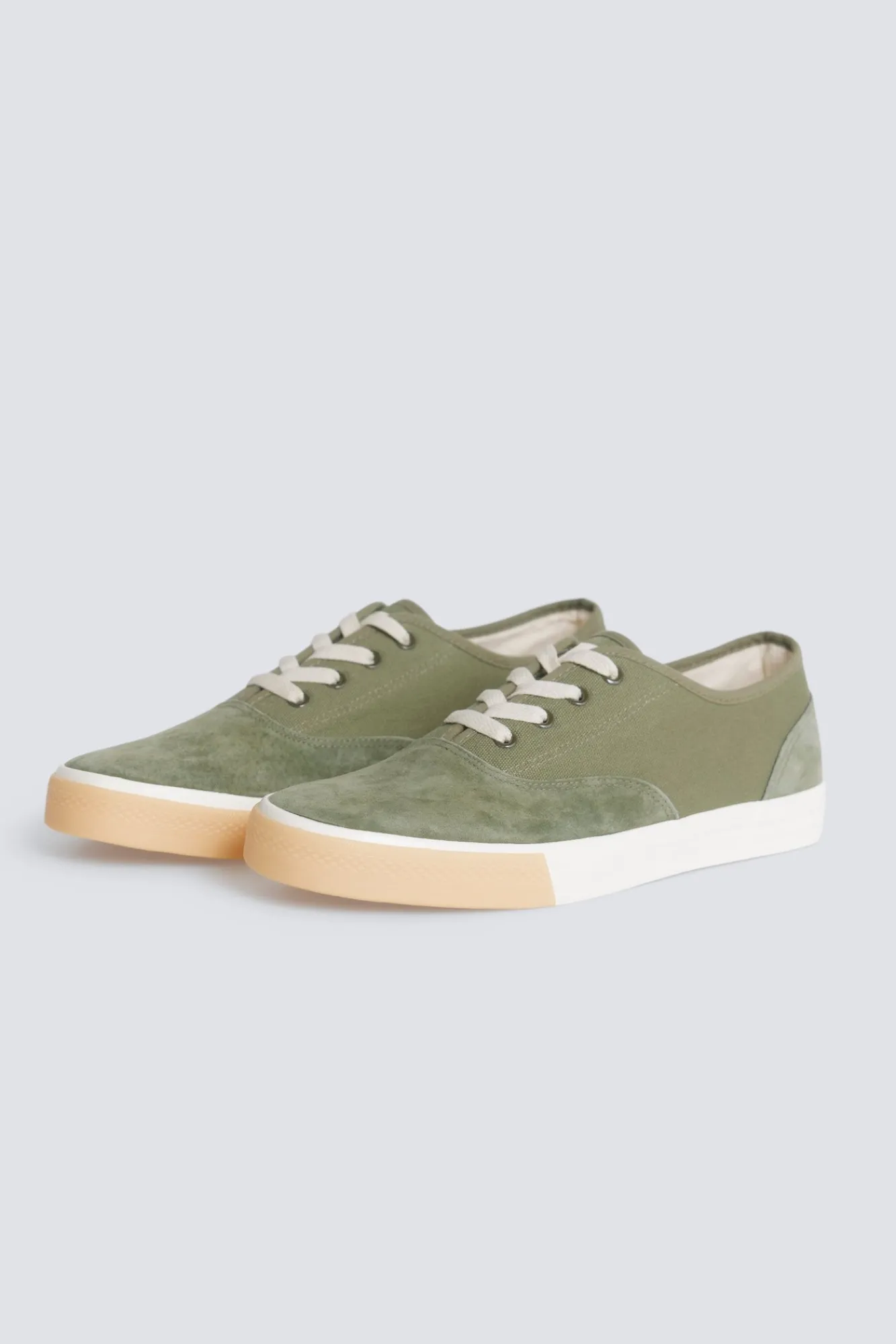 Sale Springfield Basket combinée en cuir vert