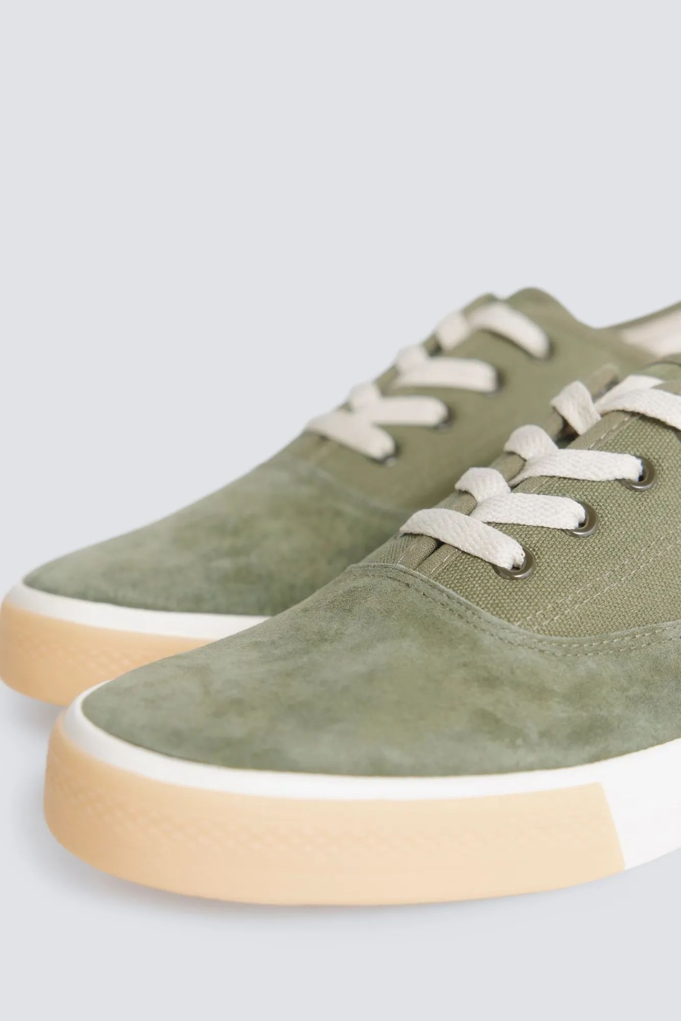 Sale Springfield Basket combinée en cuir vert
