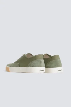 Sale Springfield Basket combinée en cuir vert