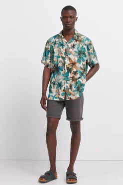Best Springfield Bermuda 5 poches coupe slim délavée