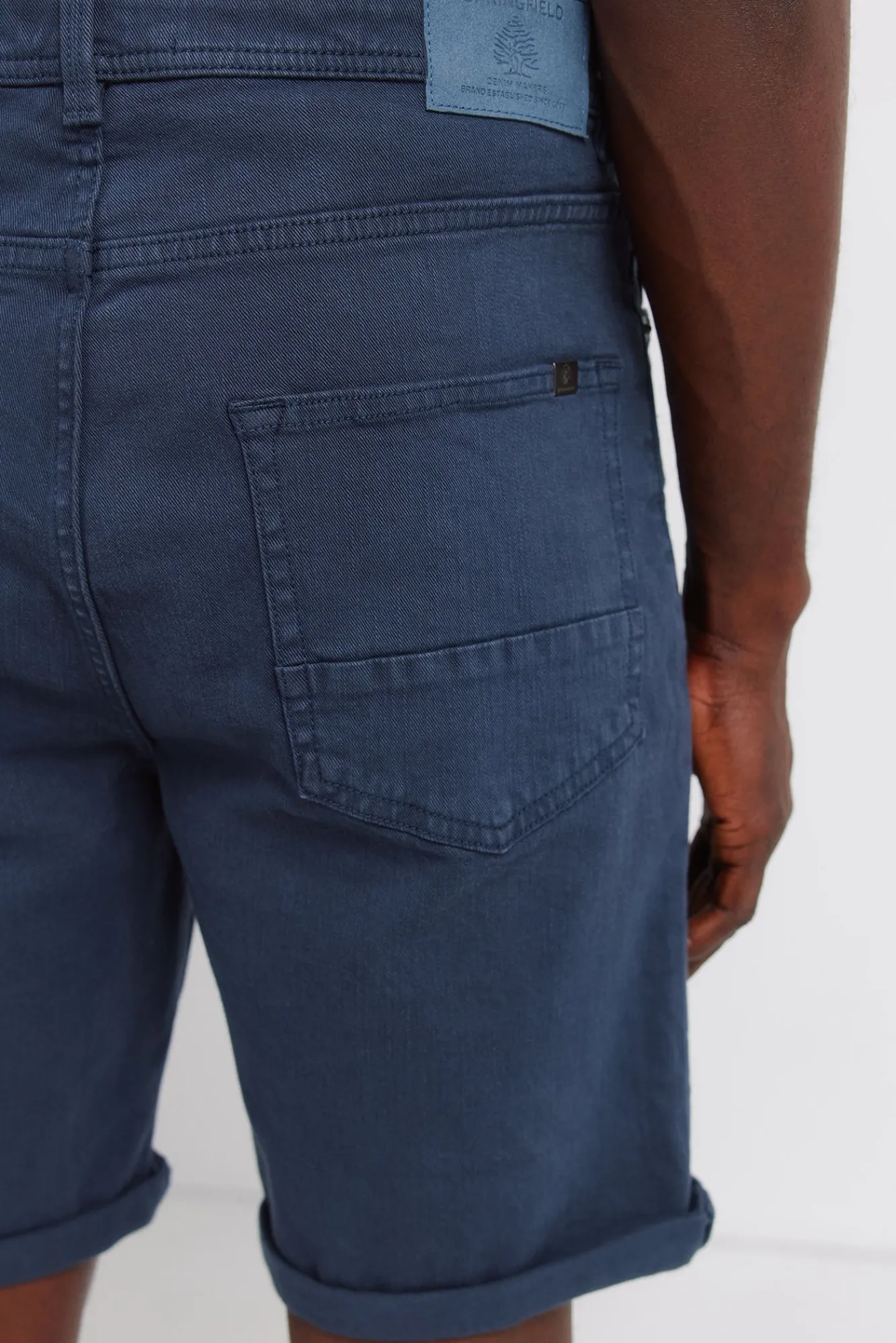 Best Springfield Bermuda 5 poches coupe slim délavée