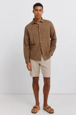 Sale Springfield Bermuda dobby en lin comfort fit