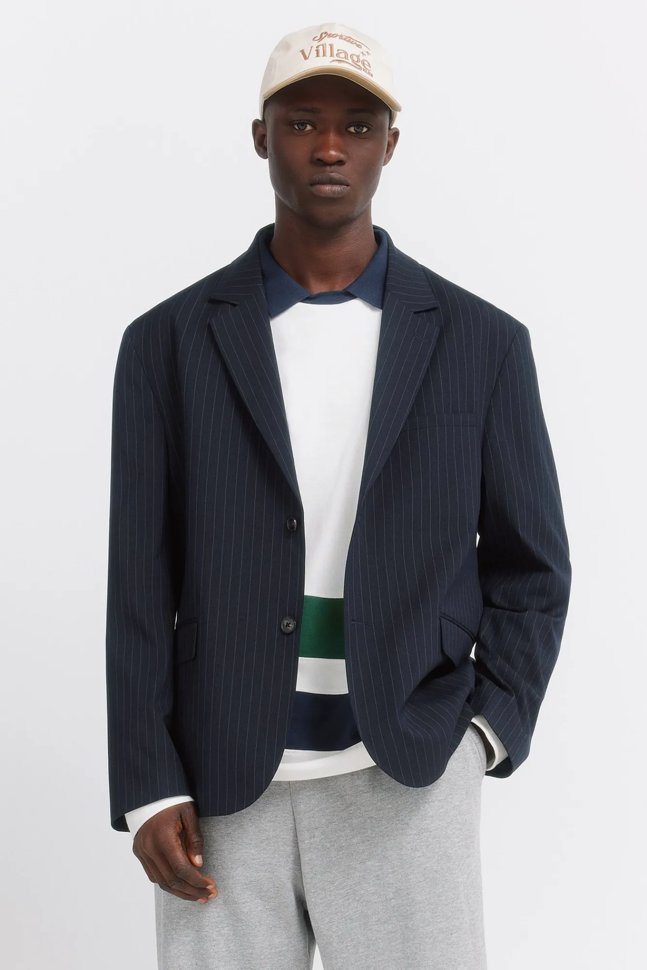 Sale Springfield Blazer à rayures diplomates bleu