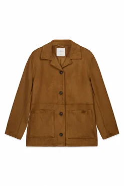 Hot Springfield Blazer en daim synth&eacute;tique camel