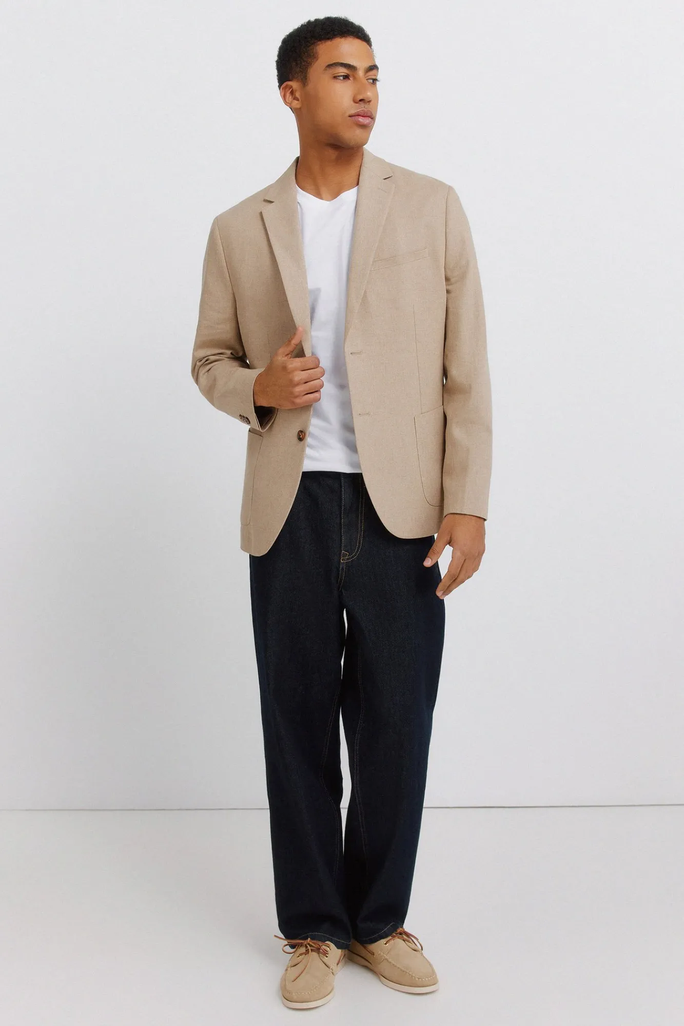 Clearance Springfield Blazer en lin et coton gris