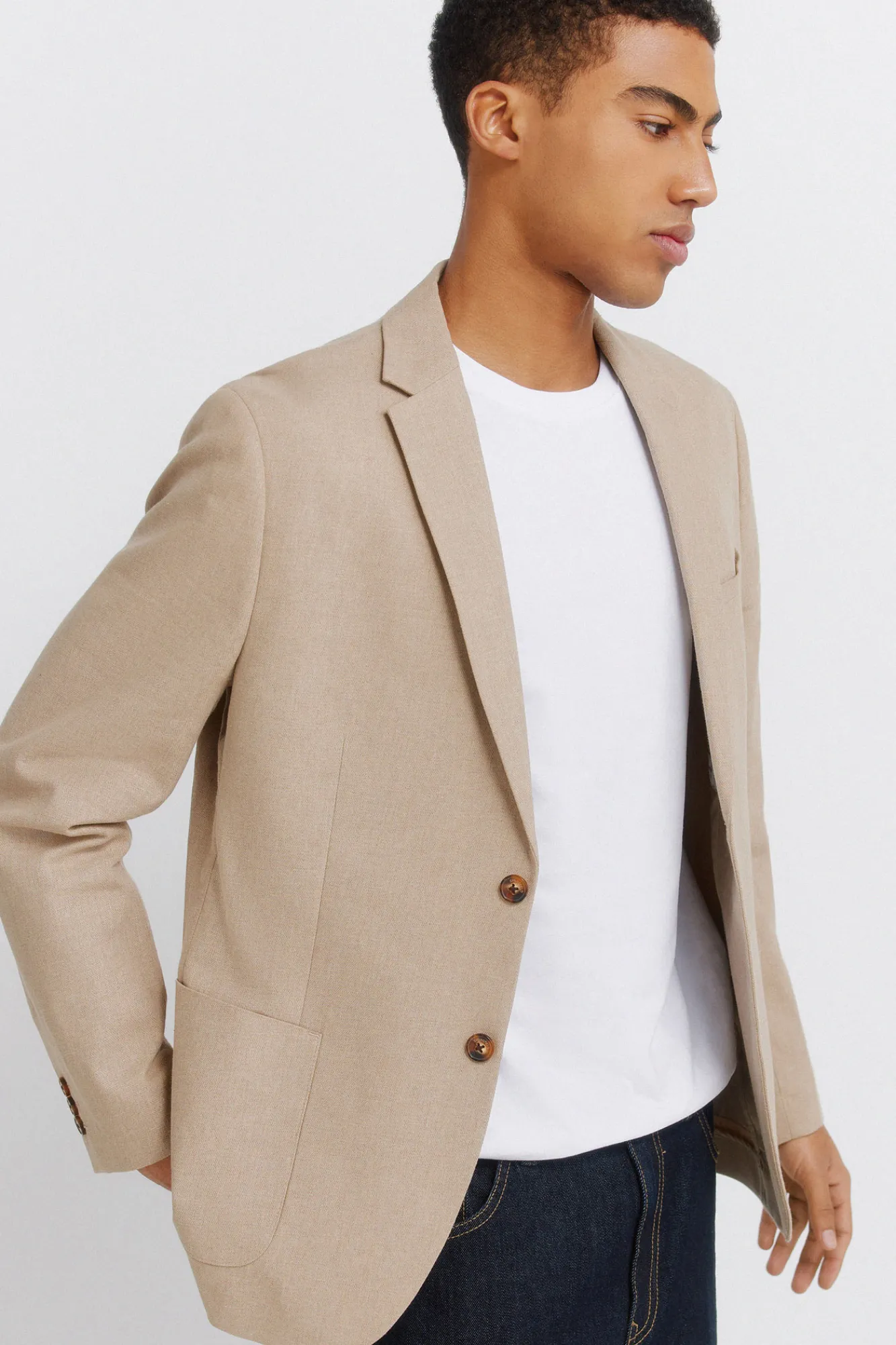 Clearance Springfield Blazer en lin et coton gris