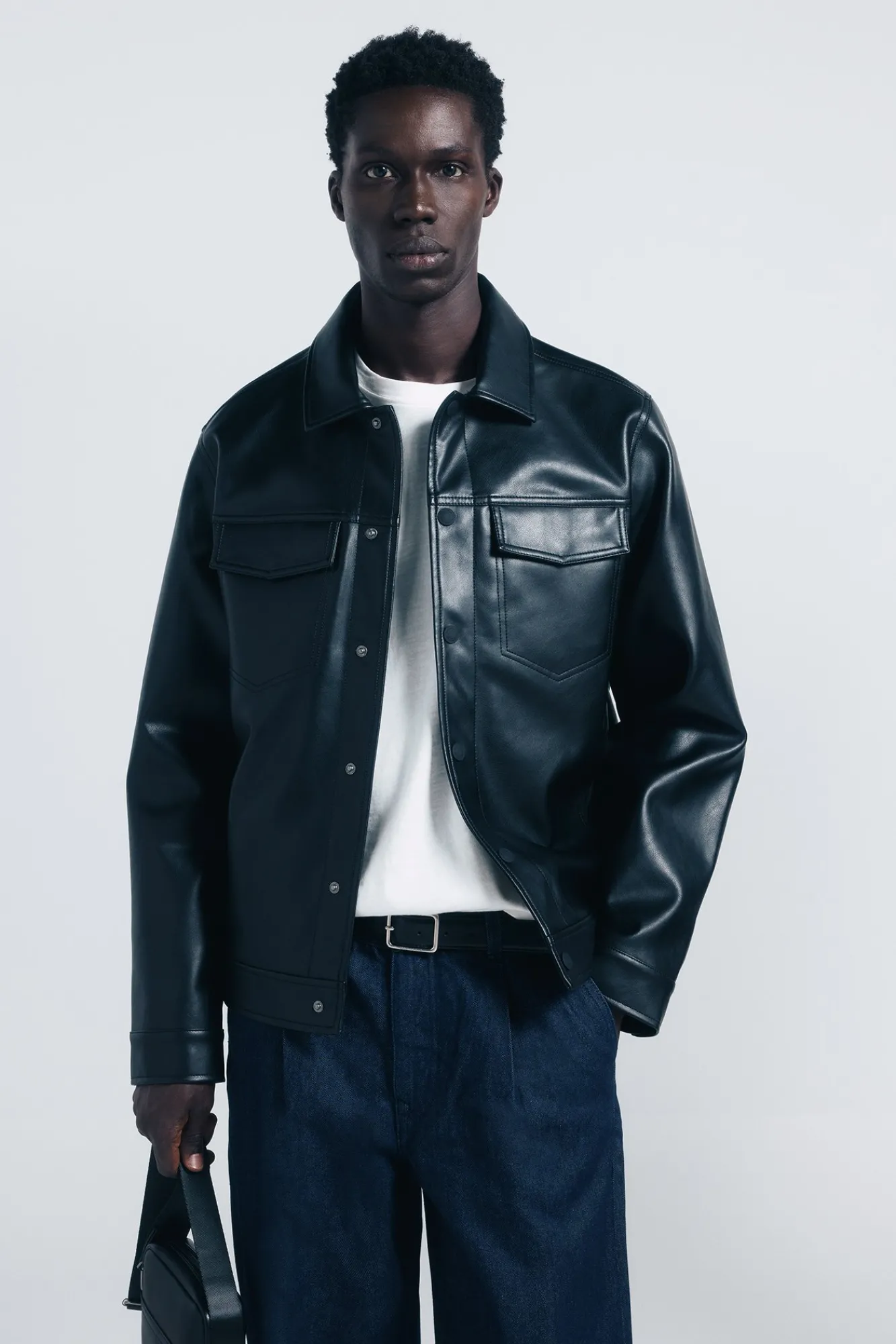 Springfield Blouson effet cuir noir