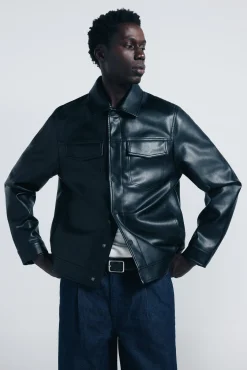Springfield Blouson effet cuir noir