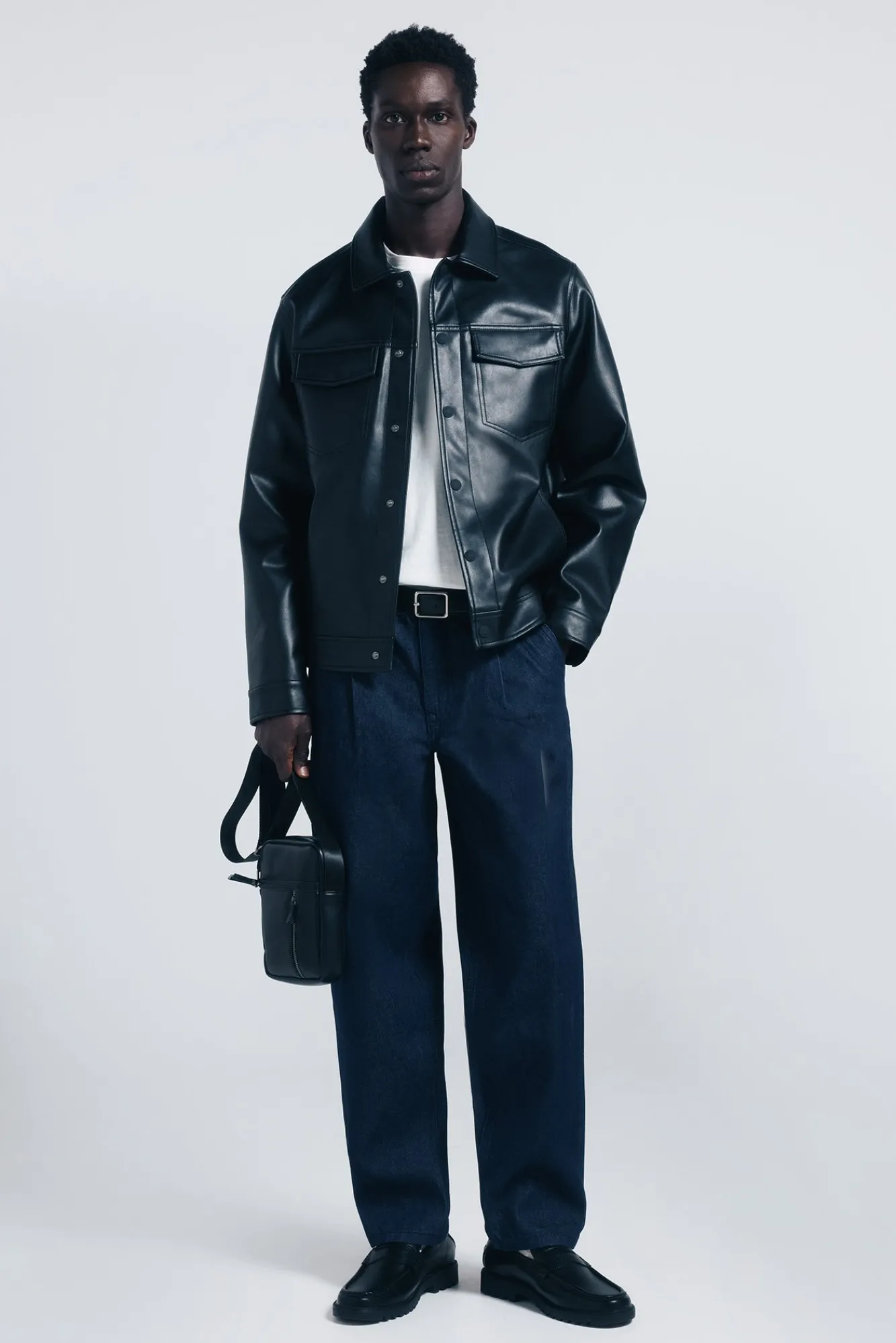 Springfield Blouson effet cuir noir
