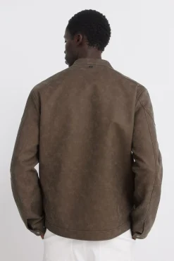 Discount Springfield Blouson effet cuir nude