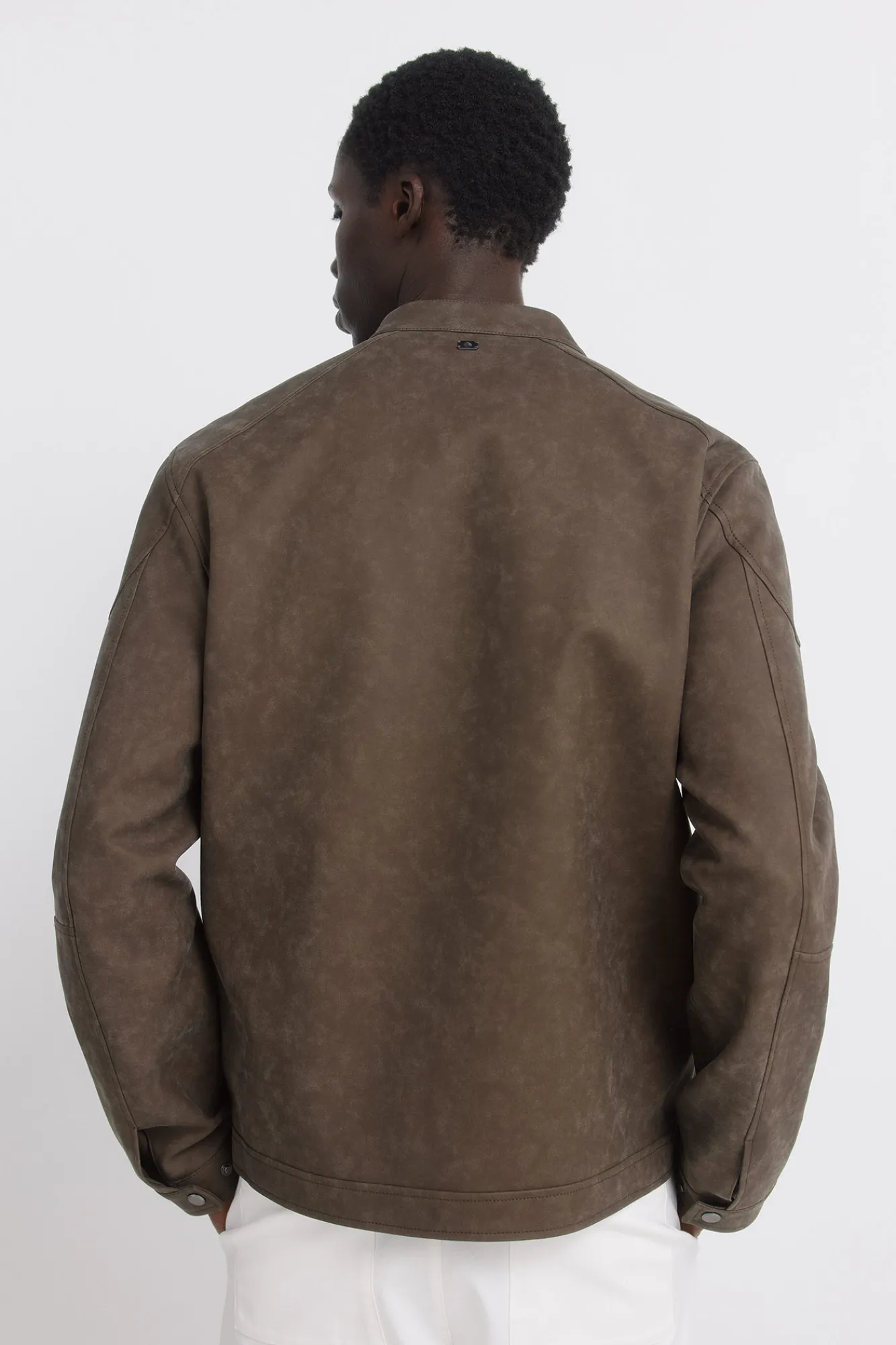 Discount Springfield Blouson effet cuir nude