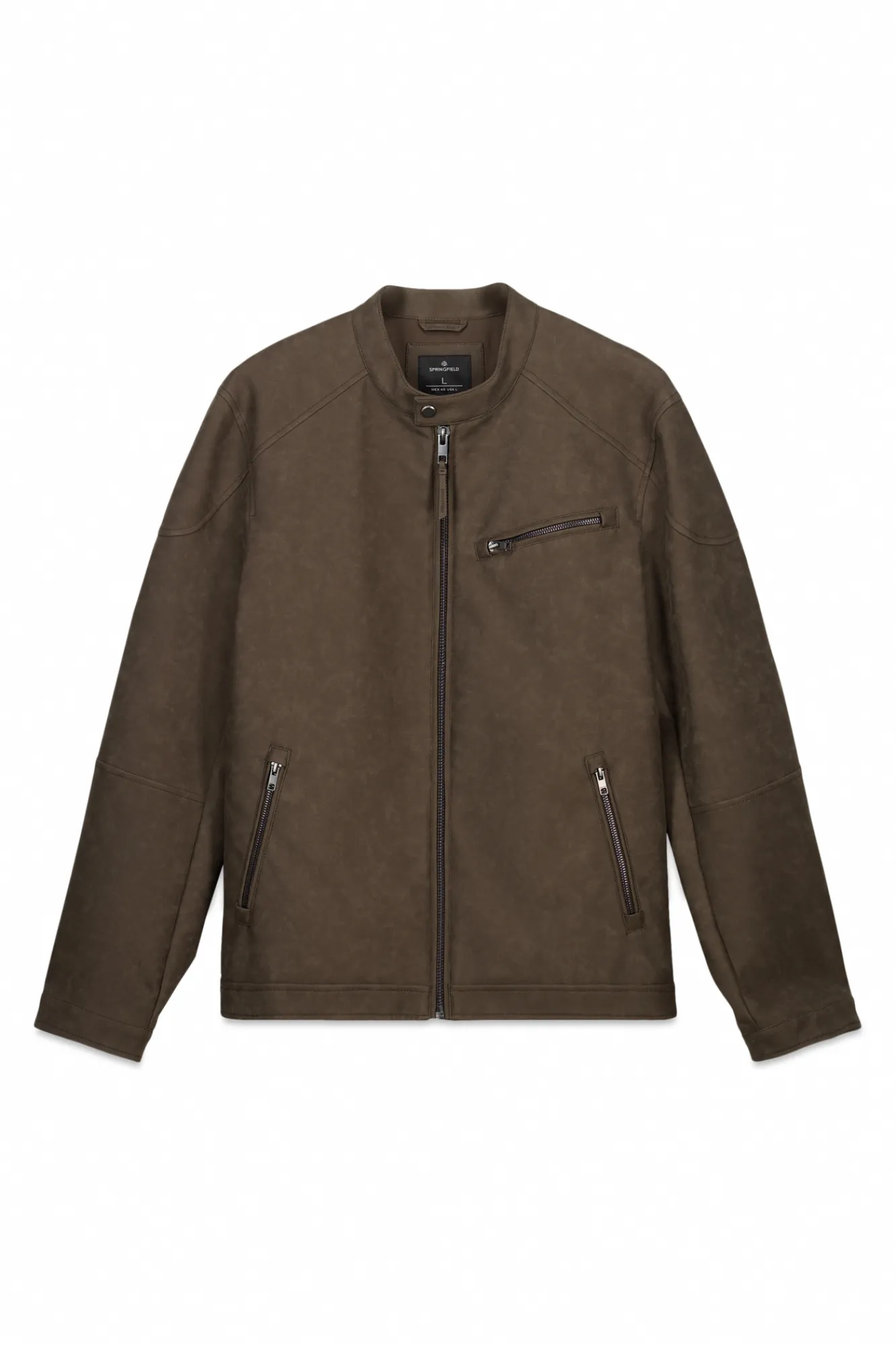 Discount Springfield Blouson effet cuir nude