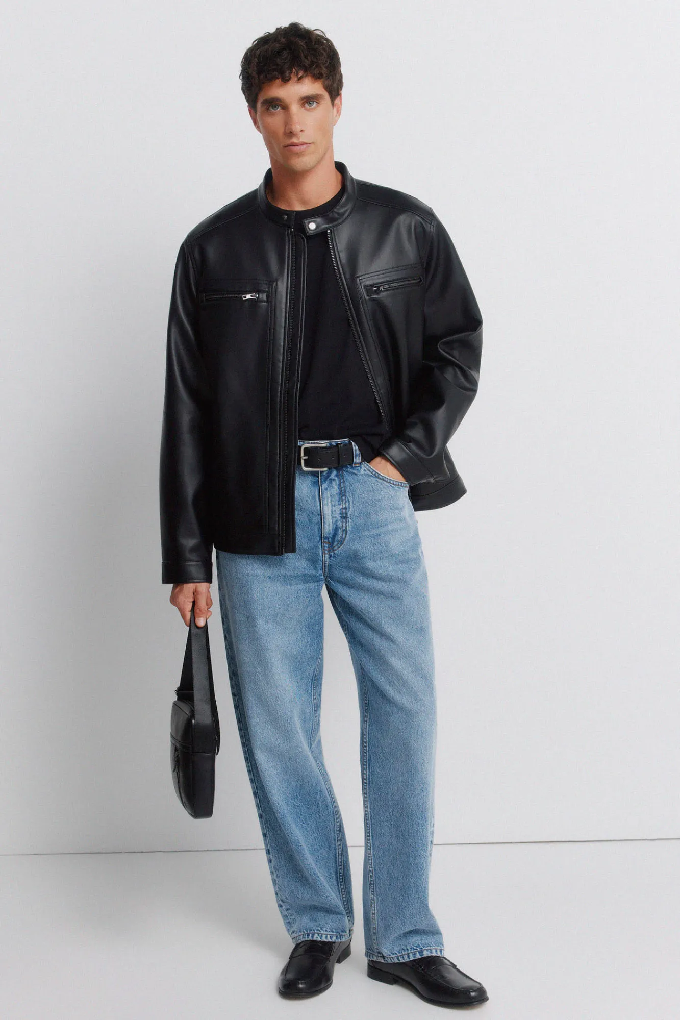 Hot Springfield Blouson effet cuir noir