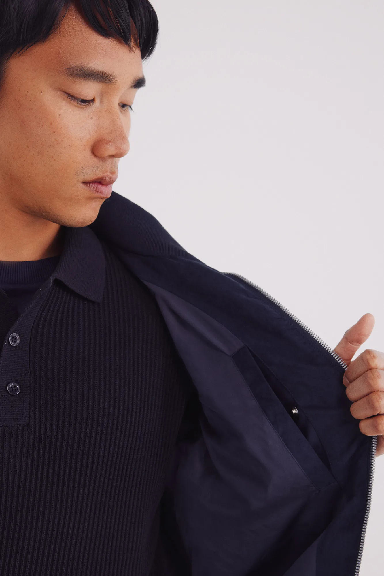 Best Springfield Blouson effet daim bleu