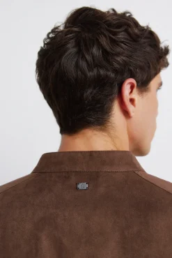 Sale Springfield Blouson effet daim nude