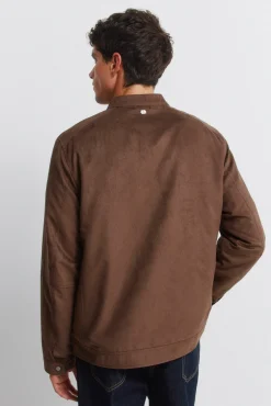 Sale Springfield Blouson effet daim nude
