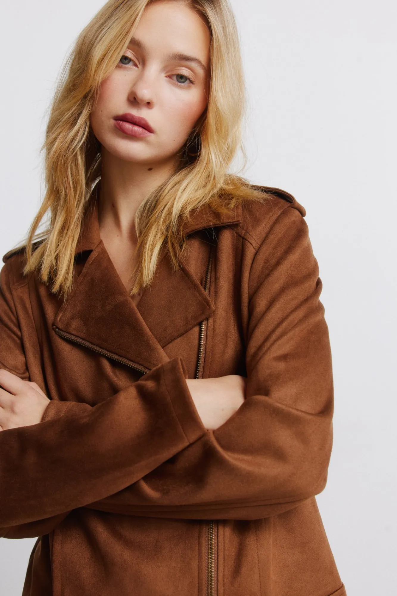 Best Springfield Blouson en daim avec passants