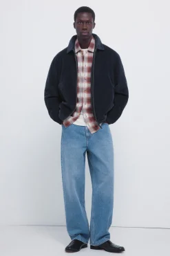 Best Springfield Blouson en velours c&ocirc;tel&eacute; bleu