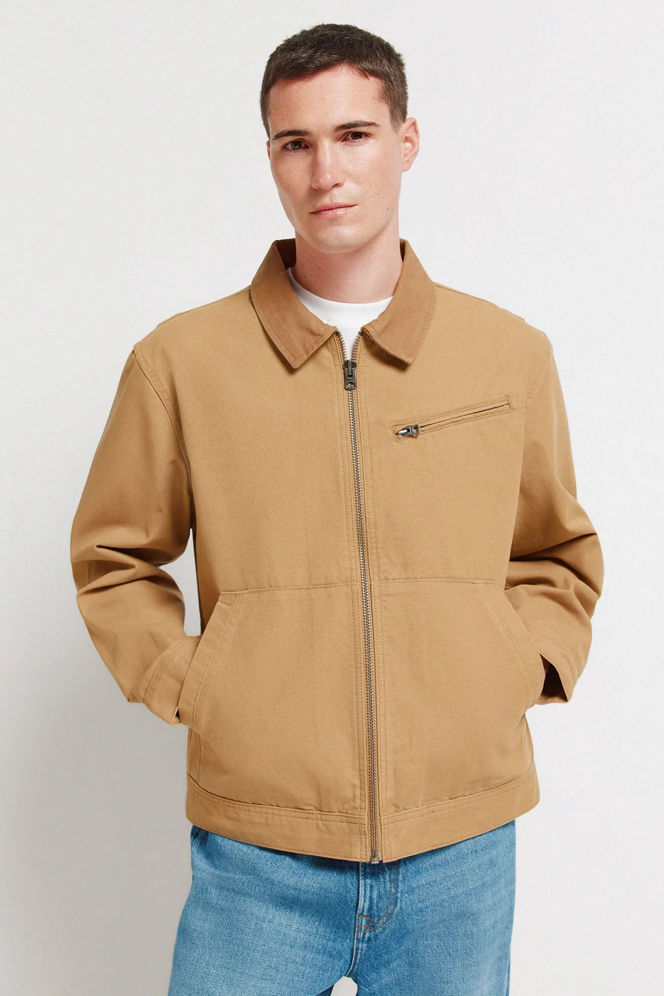 Clearance Springfield Blouson lavé à contraste en coton