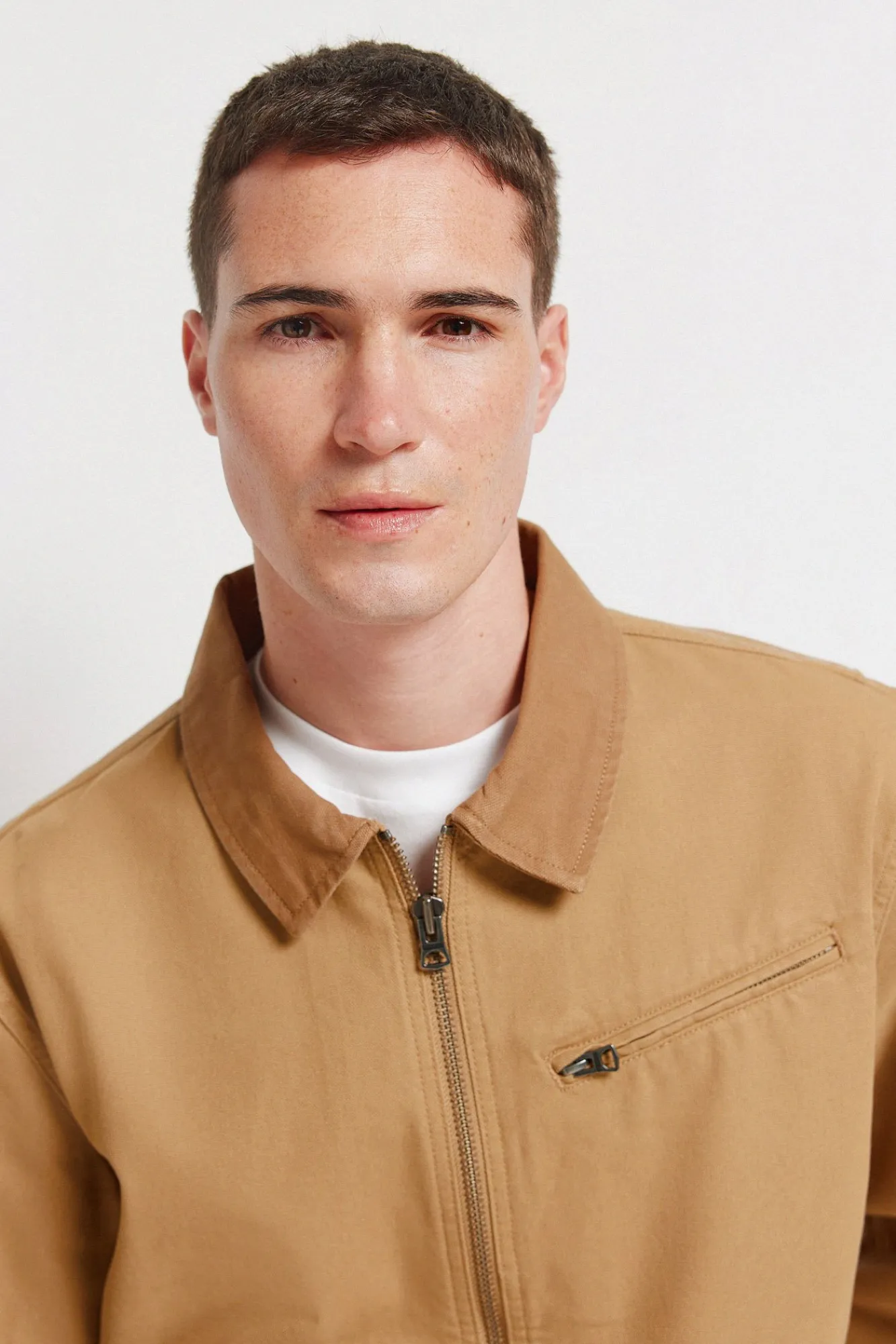 Clearance Springfield Blouson lavé à contraste en coton