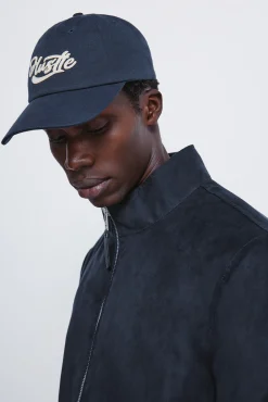 Hot Springfield Blouson matelass&eacute; effet daim bleu