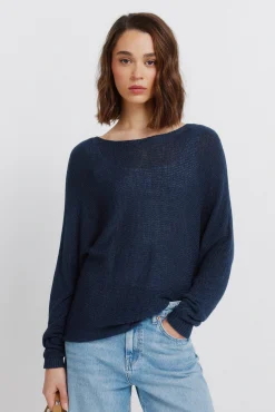 Outlet Springfield Boat neck jumper bleu
