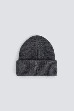 Hot Springfield Bonnet en tricot en maille gris