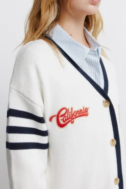 Hot Springfield Cardigan à boutons L.A blanc