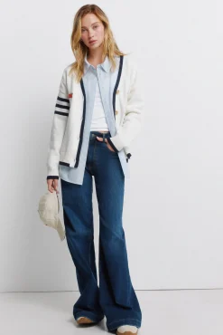 Hot Springfield Cardigan à boutons L.A blanc