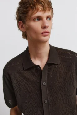 Springfield Cardigan &agrave; feuilles nude