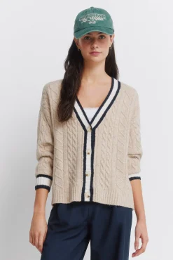 Sale Springfield Cardigan torsad&eacute; bleu