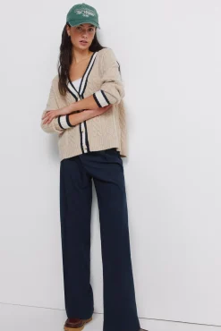Sale Springfield Cardigan torsadé bleu