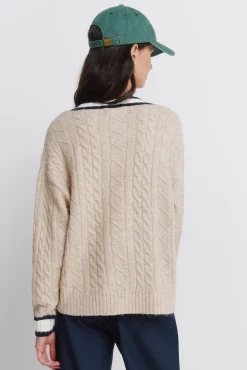 Sale Springfield Cardigan torsadé bleu