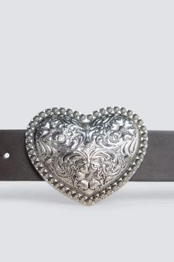 Hot Springfield Ceinture &agrave; boucle c&oelig;ur nude