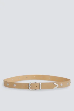 Outlet Springfield Ceinture à clous en daim camel