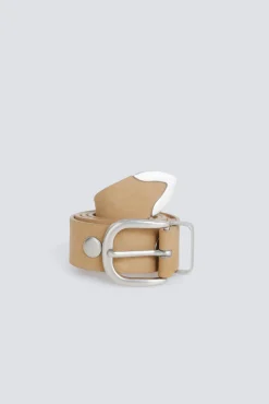 Outlet Springfield Ceinture &agrave; clous en daim camel