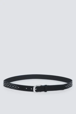 Hot Springfield Ceinture à frise et clous noir