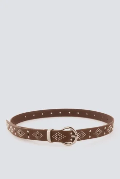 Online Springfield Ceinture boucle ronde à clous nude