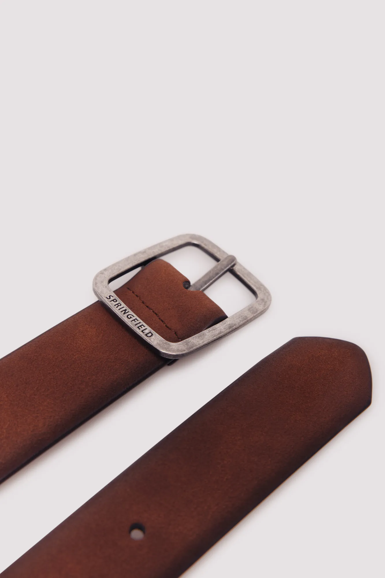 New Springfield Ceinture de cow-boy en daim nappa vison