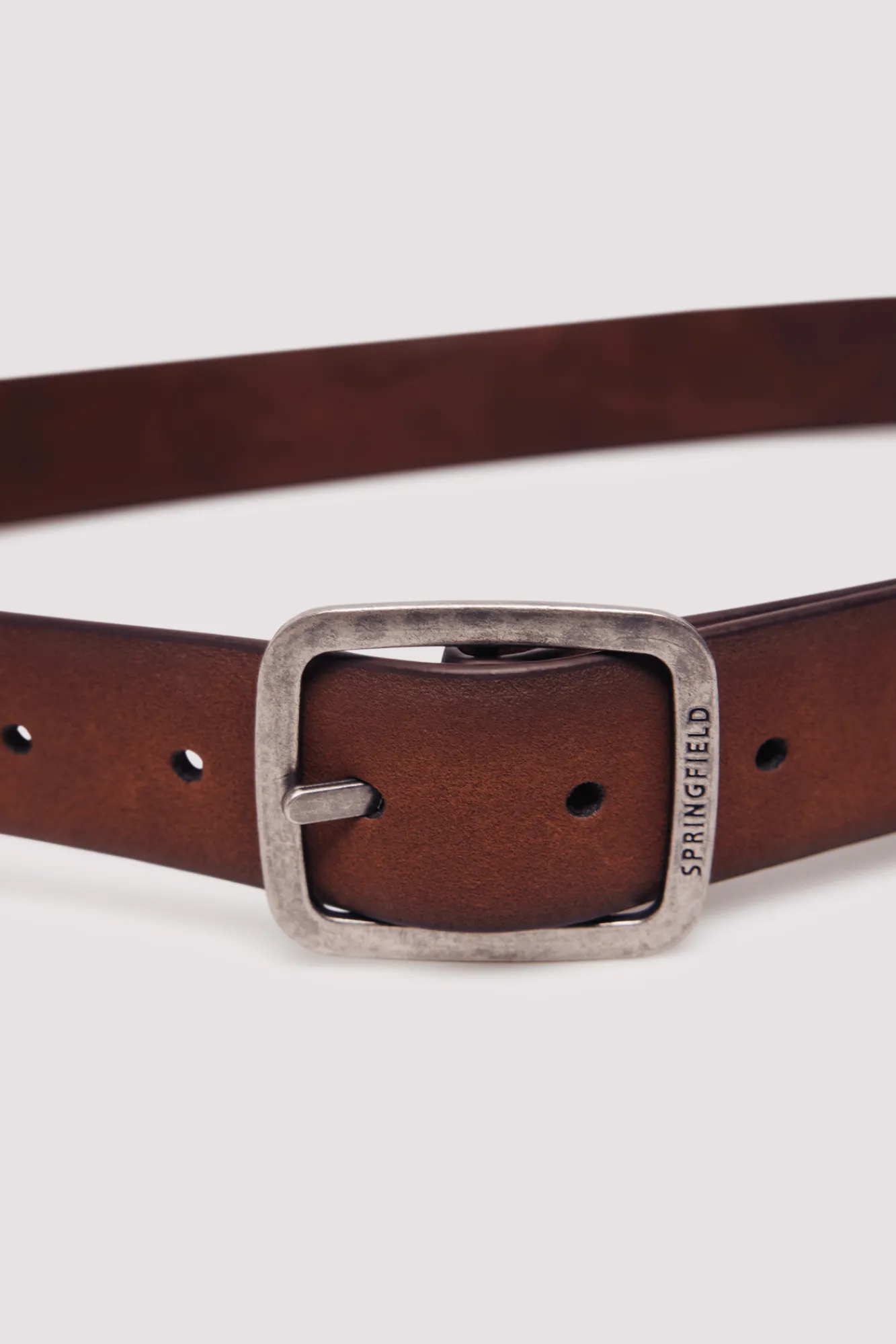 New Springfield Ceinture de cow-boy en daim nappa vison