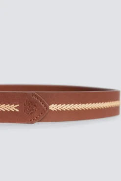 Springfield Ceinture effet cuir à motifs ethniques vison