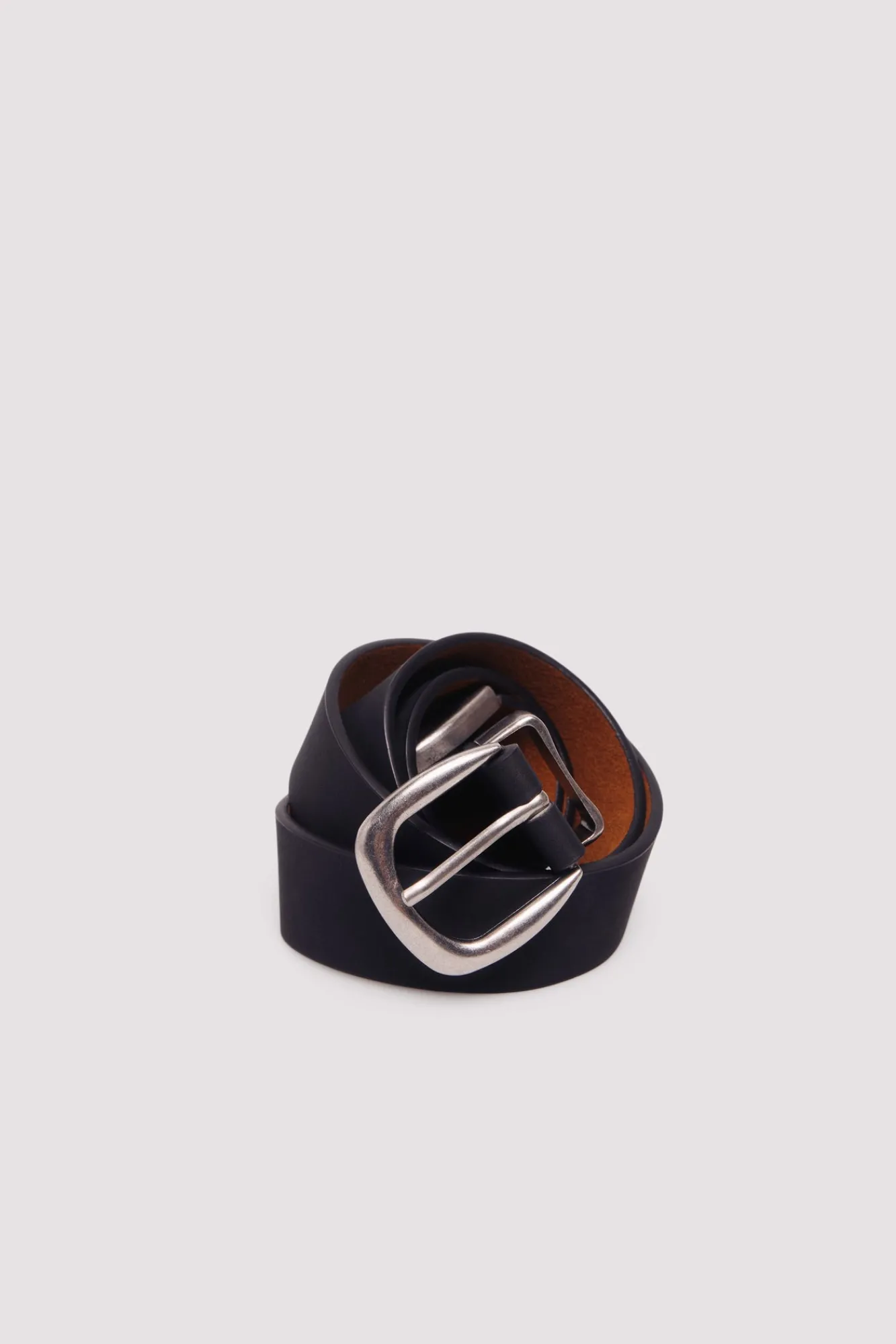 Hot Springfield Ceinture effet cuir avec pointe en métal noir
