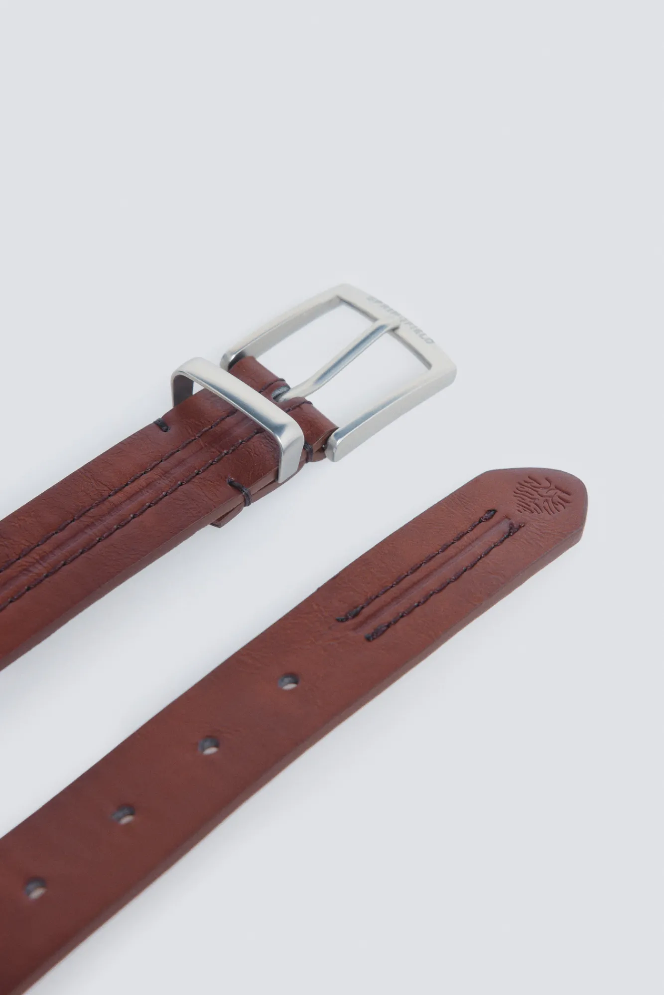 Discount Springfield Ceinture effet cuir avec couture centrale vison