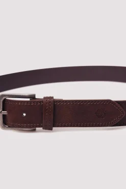 Discount Springfield Ceinture effet cuir surpiqûres vison