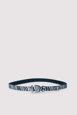 New Springfield Ceinture fine en zèbre noir