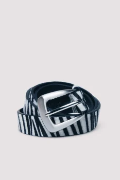 New Springfield Ceinture fine en z&egrave;bre noir