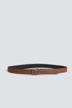 New Springfield Ceinture réversible micro-perforée noir