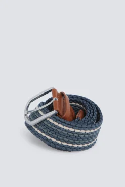 Outlet Springfield Ceinture tress&eacute;e &agrave; rayures bleu