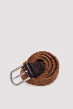 Hot Springfield Ceinture tress&eacute;e m&eacute;lang&eacute;e marron