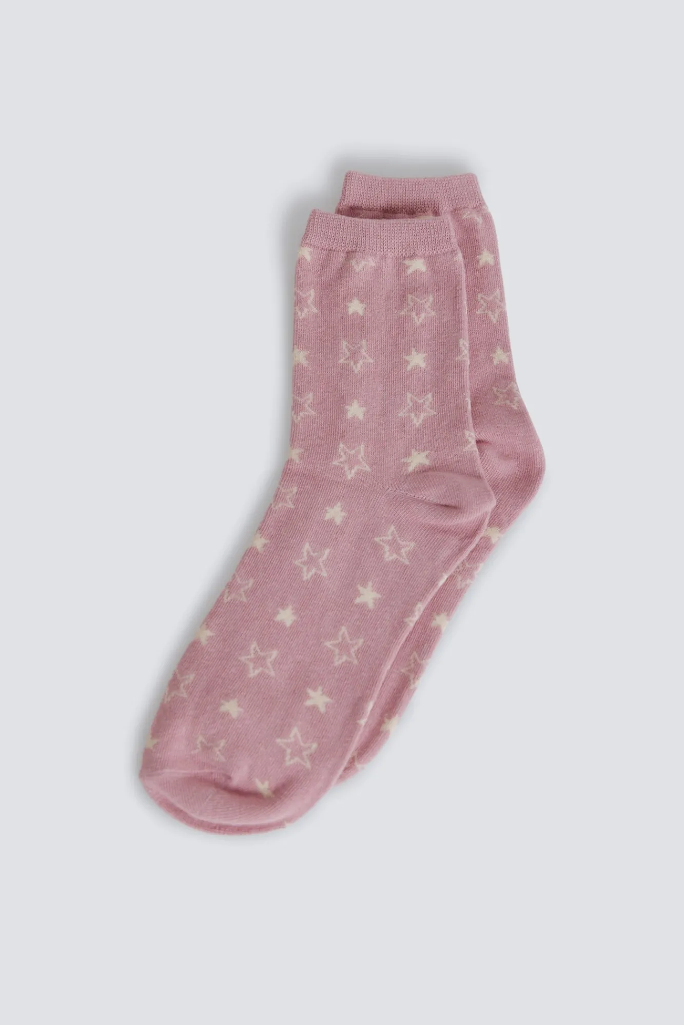 Hot Springfield Chaussette longue à étoiles rose